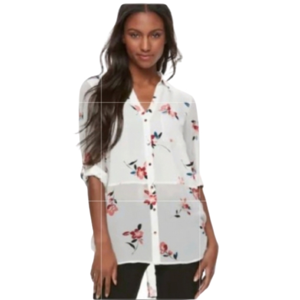 Candies Faux Chiffon Blouse